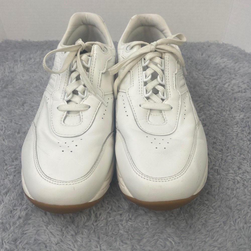 SAS Walk Easy Walking Shoes Womens 11.5 W3 White Leather Comfort Sneakers - Picture 4 of 11